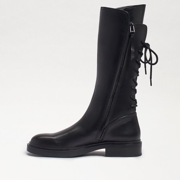 Sam Edelmen Franka Black Lace up Back Boots Size 6.5 - Picture 1 of 8